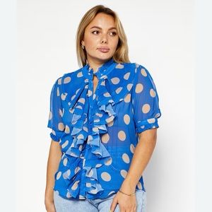 river island polka dot blouse